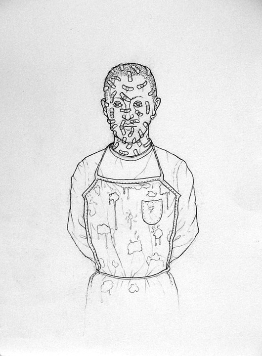 <p><em>bandage head</em>, Kuckei + Kuckei, 2003</p>