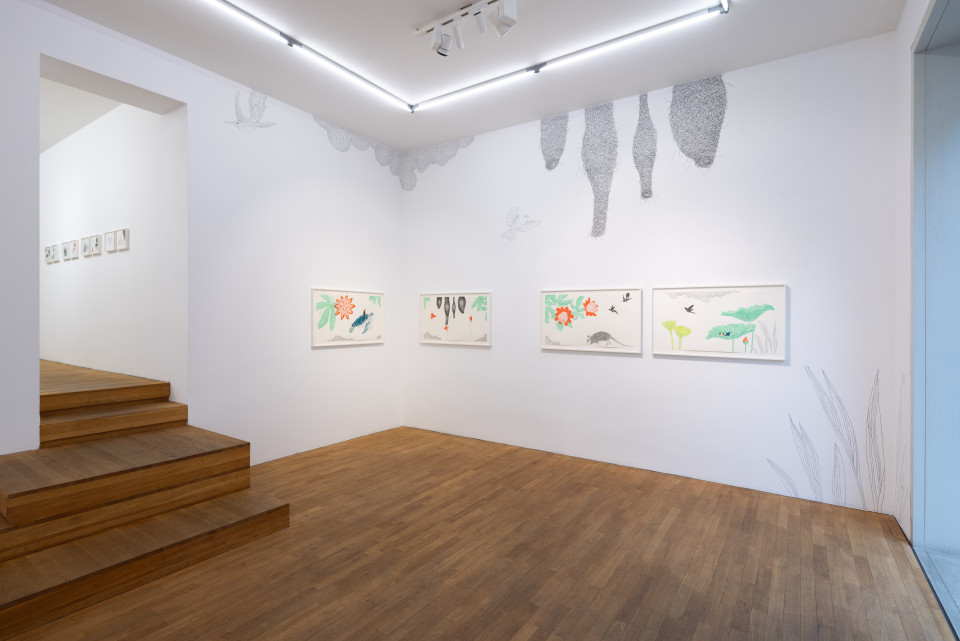 Exhibition view, , "flower:trail", 
    
        11.9. – 24.10.2025