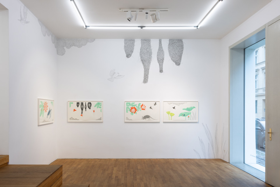 Exhibition view, , "flower:trail", 
    
        11.9. – 24.10.2025
