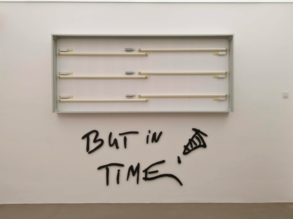 Leuchtkästen (We all win, but in Time), 2004