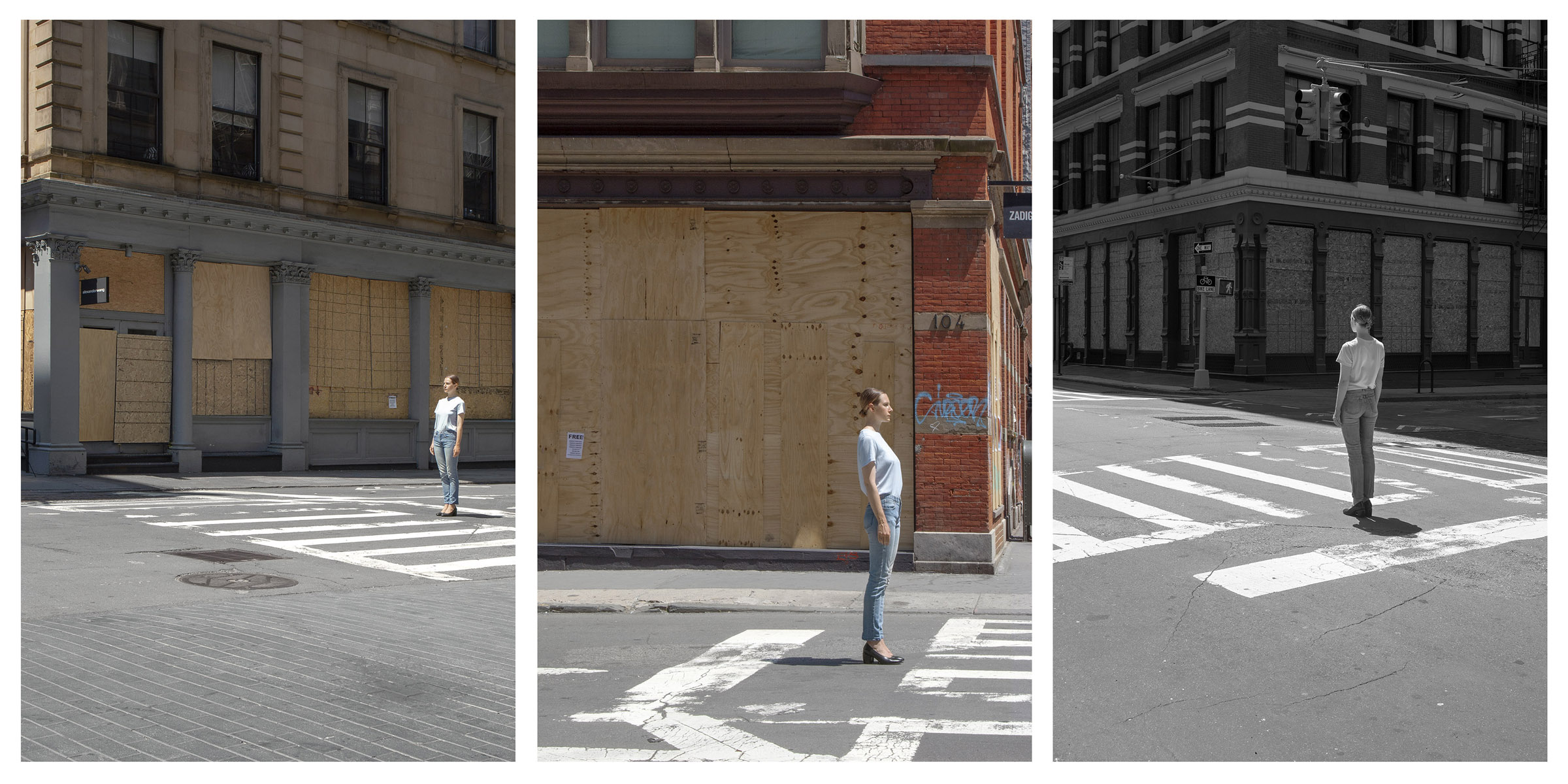 Exposure #158: N.Y.C., Grand & Mercer Streets, 06.10.20, 11:46 a.m., 2020