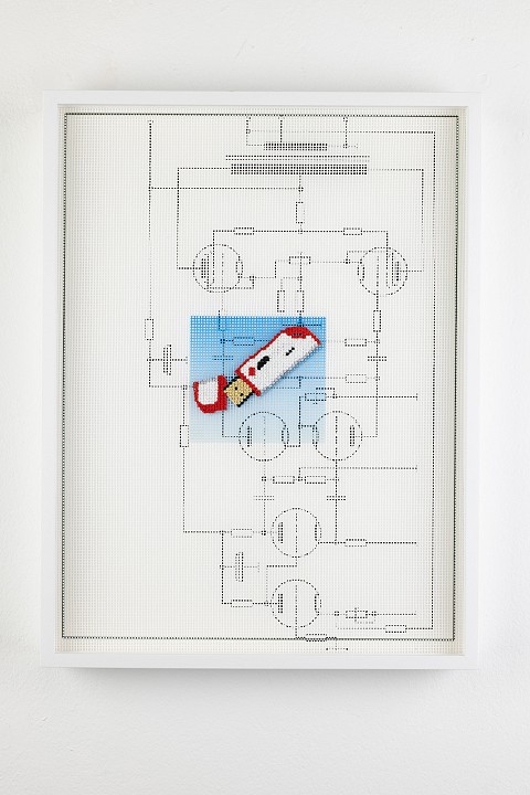 Early Digital Tech, Artifacts from The Age of Acceleration (Agfa USB Stick Silver Red 8GB (2011)), 2021