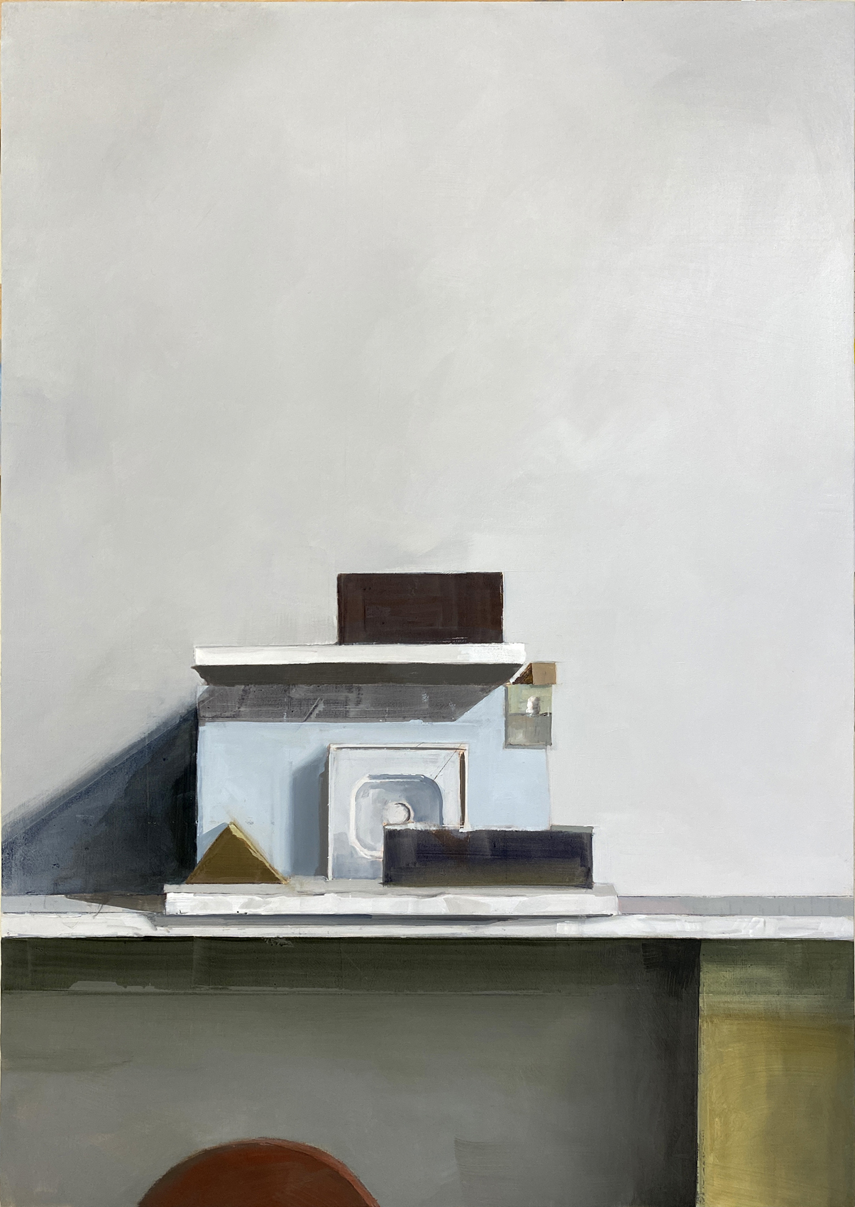 Sheetrock house with outdoor painting and jewel tones, 2022