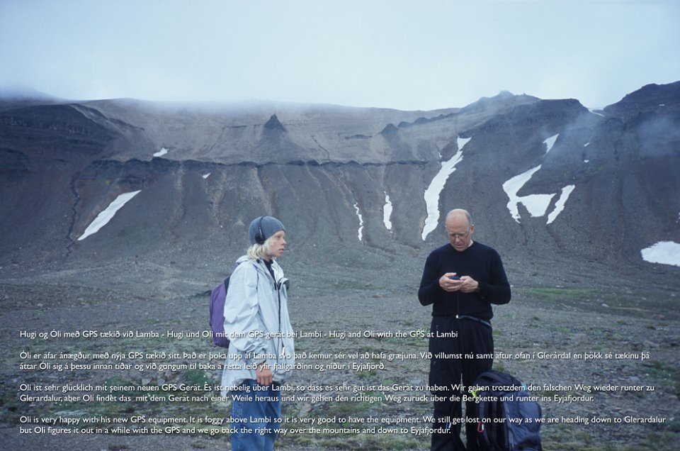 Hugi og Óli með GPS tækið við Lamba - Hugi und Oli mit dem GPS-gerät bei Lambi - Hugi and Oli with the GPS at Lambi, 2005/2007