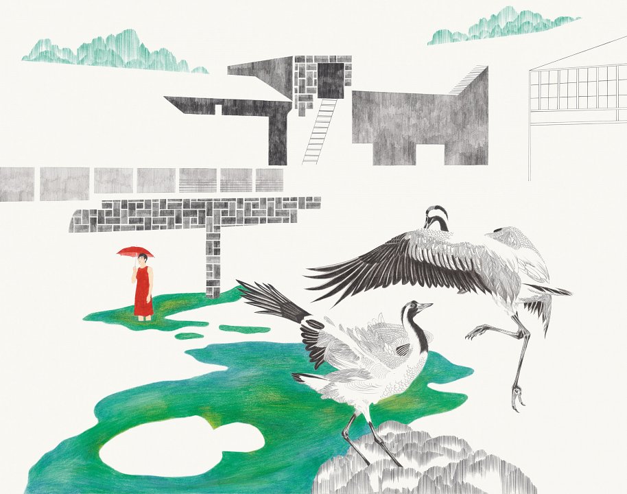 Urbanlandscape no 2 (cranes), 2016