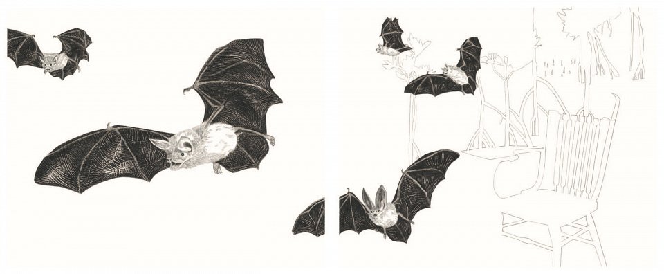 Versatzstück No 09 (enter bats), Versatzstück No 10 (exeunt bats), 2012/2014