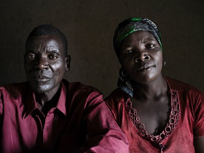 Petros James and Enelesi James. Petros Village, Malawi, 2006
