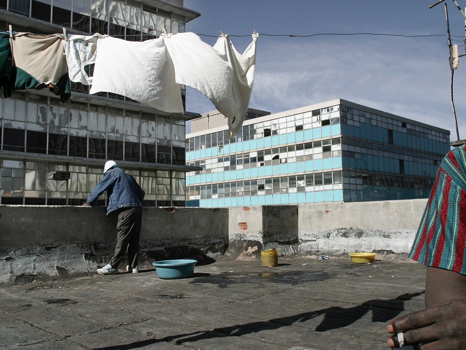 On the roof of Jeanwell House on Nugget Street