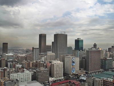 The view from the top of the Mariston Hotel looking south