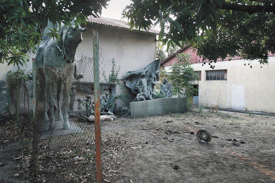 Colonial era statues in storage in Kinshasa, DR Congo, 2003