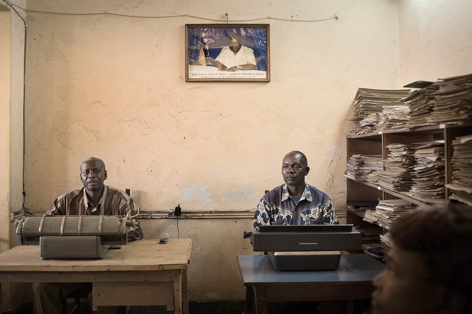 Typing pool, Town Hall, Likasi, DR Congo, 2007