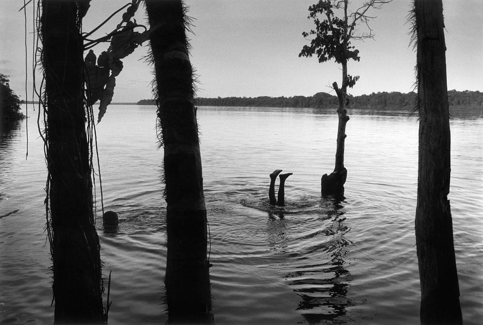Children bathe in the Coppername River, Guyana, 1997