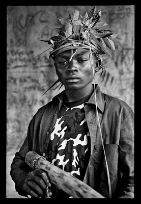 Mai Mai militia in training near Beni, eastern DRC, for immediate deployment with the APC (Armée Populaire du Congo), the army of the RCD-KIS-ML, December 2002 Portrait X