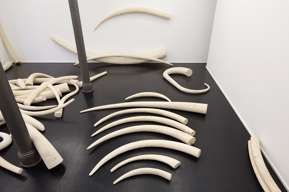 <p><em>Stoßzähne</em>, installation view, Kuckei + Kuckei, 2016</p>