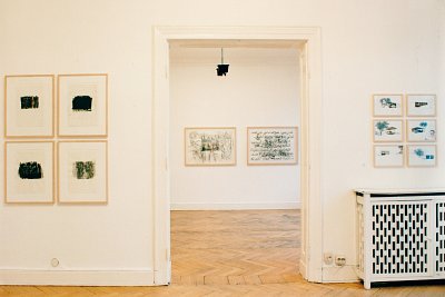 Arbeiten auf Papier, installation view, vierte Etage, 1995