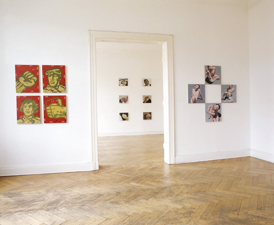 <p><em>8+8-1</em>, installation view, vierte Etage, 1997</p>