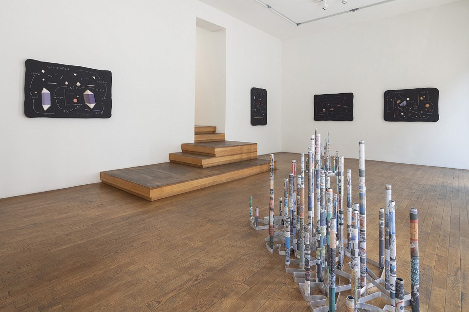 <p><em>Artifacts from the Age of Acceleration</em>, installation view, Kuckei + Kuckei, 2021</p>
