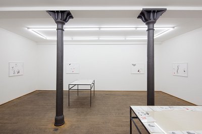 FadenSpiele, installation view, Kuckei + Kuckei, 2012