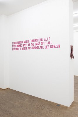 Text, installation view, Kuckei + Kuckei, 2011