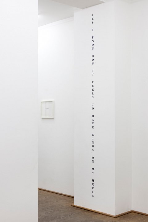 <p><em>Text</em>, installation view, Kuckei + Kuckei, 2011</p>