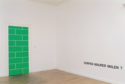 Dürfen Maurer Malen?, installation view, vierte Etage, 1996