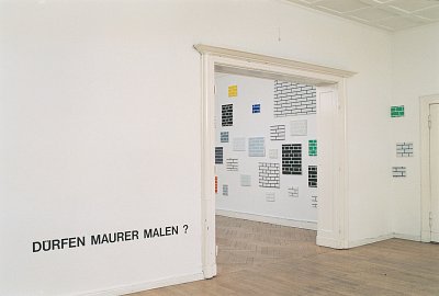 Dürfen Maurer Malen?, installation view, vierte Etage, 1996