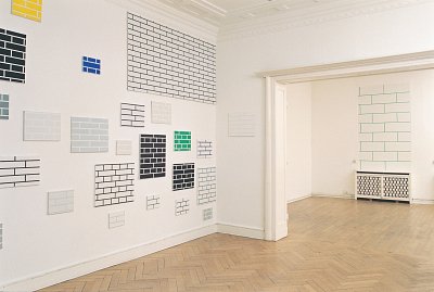 Dürfen Maurer Malen?, installation view, vierte Etage, 1996