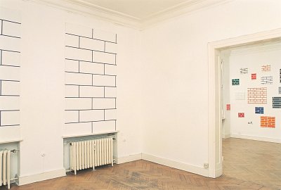 Dürfen Maurer Malen?, installation view, vierte Etage, 1996