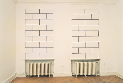 Dürfen Maurer Malen?, installation view, vierte Etage, 1996