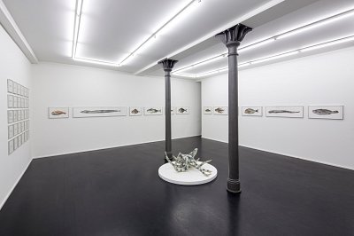 Pour la Soupe – Fische & Cephalopoden, installation view, Kuckei + Kuckei, 2014